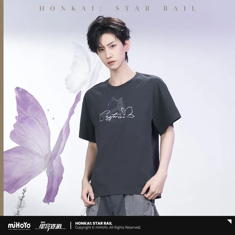 Official MiHoYo Honkai Star Rail Castorice T-shirt Cosplay Costume Unisex Tops Summer Daily Wearing Tees Couple Birthday Gifts