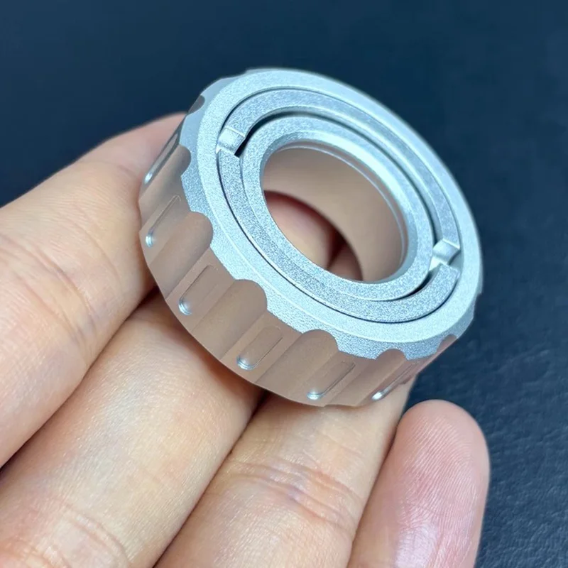 Nouveau Fidget curseur anneau cliquet roue Fidget EDC métal Fidget jouets tdah main Spinner soulagement du Stress jouets bureau jouet cadeaux pour adultes