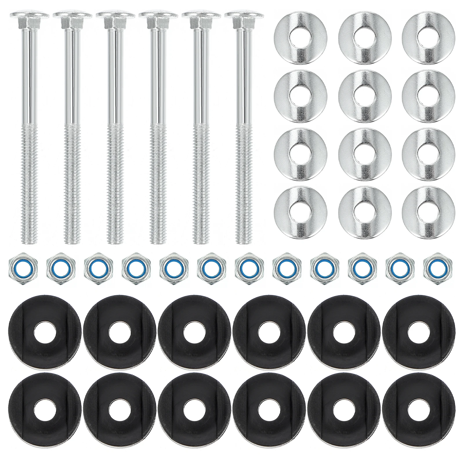 

12pcs Trampoline Screws Durable Iron Material Fixator Set Long Screws Children Safety Stable Jumping Trampoline Accessories