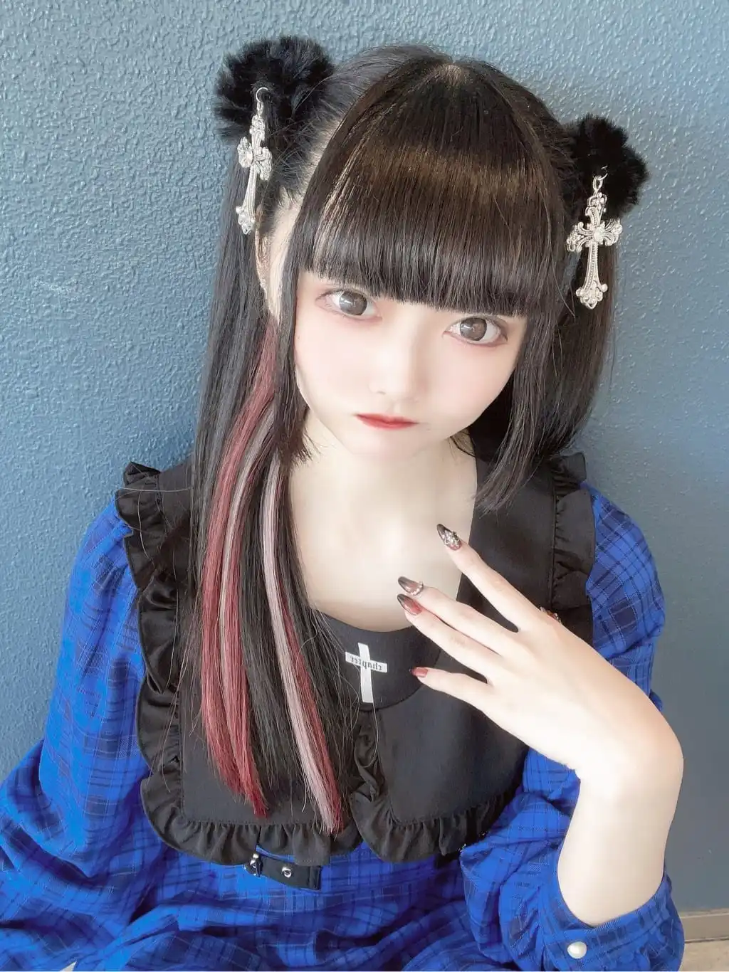 دائرة شعر متقاطع كاواي ياباني ، إكسسوارات شعر لطيفة حلوة ، أنيمي لوليتا