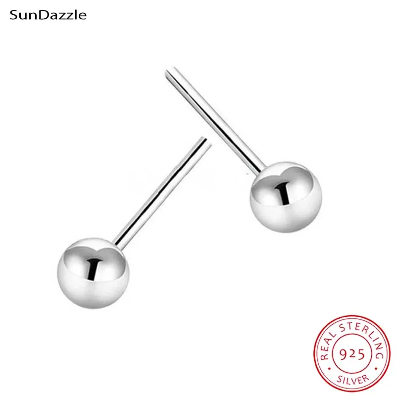 Женские серьги-гвоздики из серебра 925 пробы