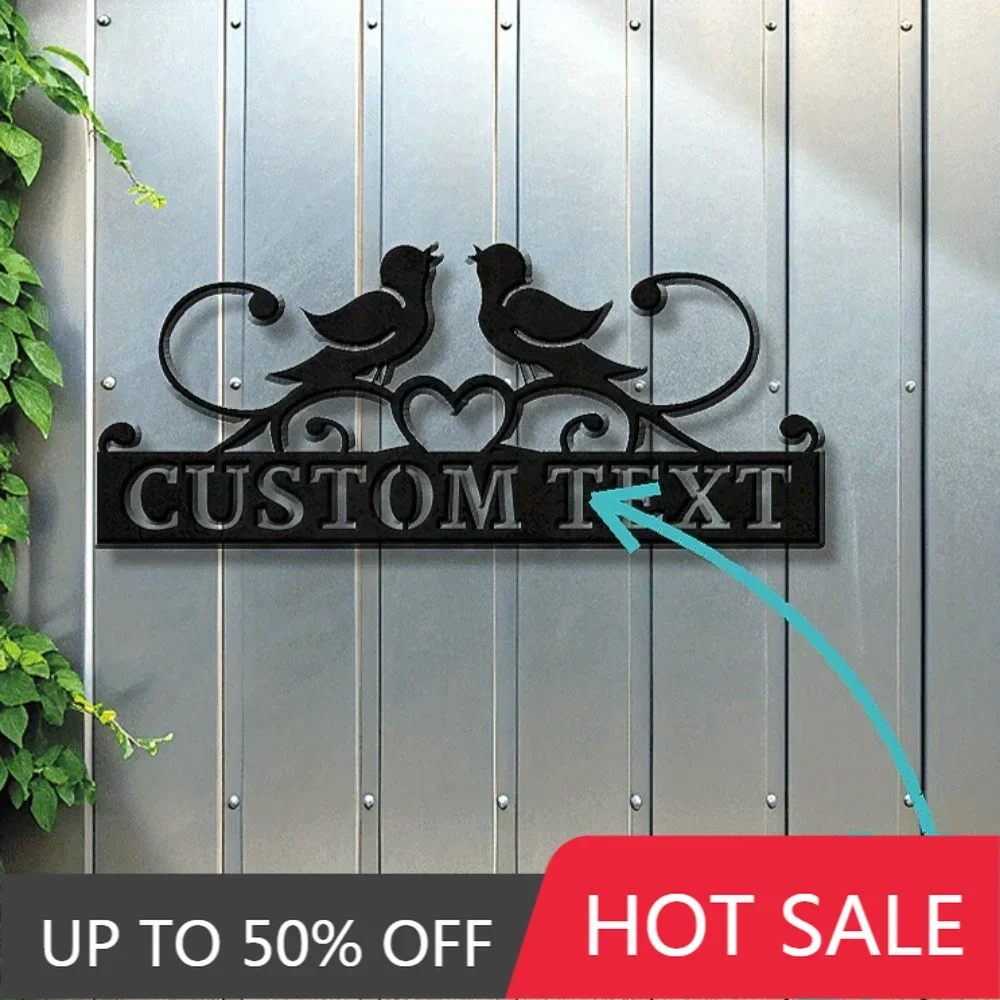 

Iron Art Decorative Painting Custom Twin Hearts Metal Garden Plaque for Personalized Home Decoration Symbolizing Eternal Love an