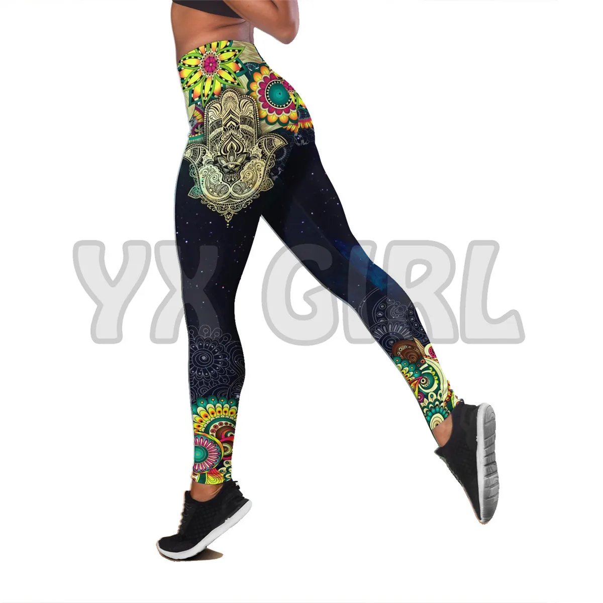 Hamsa Hand Yoga  3D Printed Tank Top+Legging Combo Outfit Yoga Fitness Legging Women