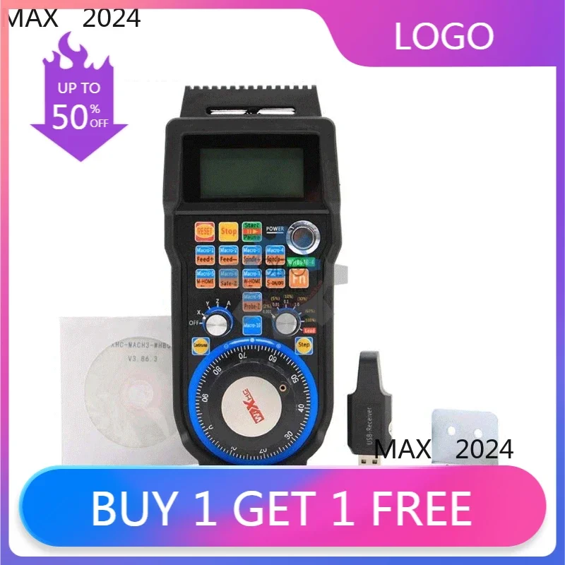 Pendant MPG CNC USB MACH3 Wireless Handwheel 4/6Axis Manual USB Receiver 40M Transmission WHB04B Engraving