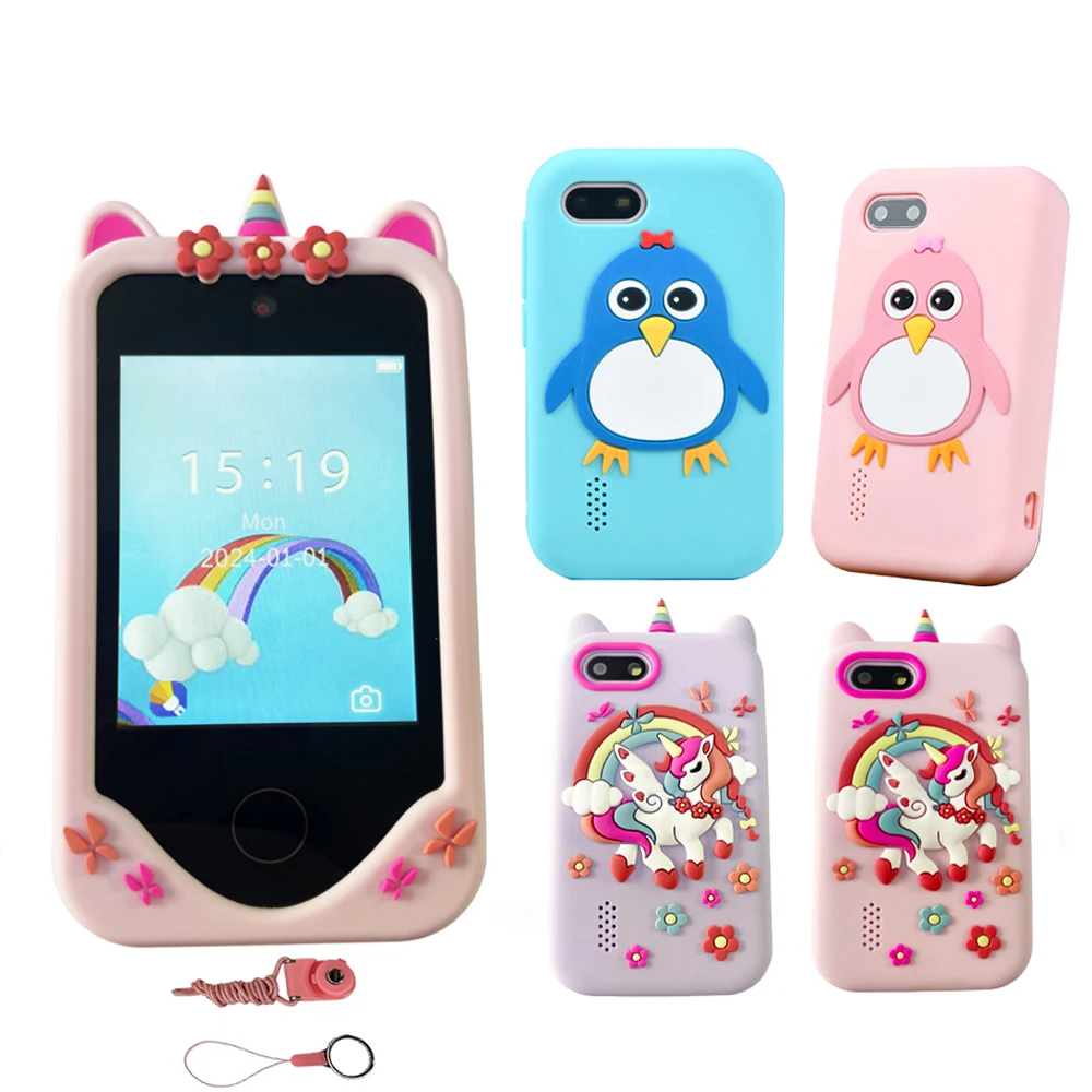 New Kids Smart Phone Learn Education Tool Game Music Player Games Alarm Clock Calculator Flashlight Dual Camera Mini Toy Phone