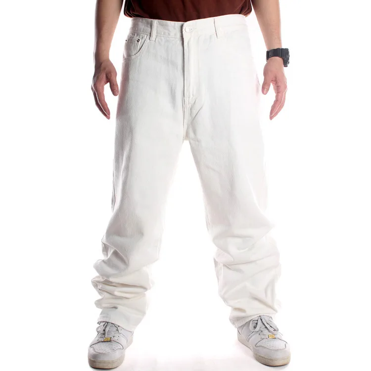 

Loose Fit Skateboard Hip Hop Code Men's Jeans Long Street Dance Pants Cotton 100% Summer 2024 Fashion Casual Trousers