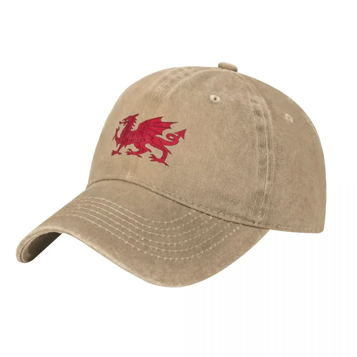 Red Welsh Dragon - Flag of Wales - Sport T-Shirt Sticker Bedspread Duvet Baseball Cap Vintage New In Hat Women's Beach Men's
