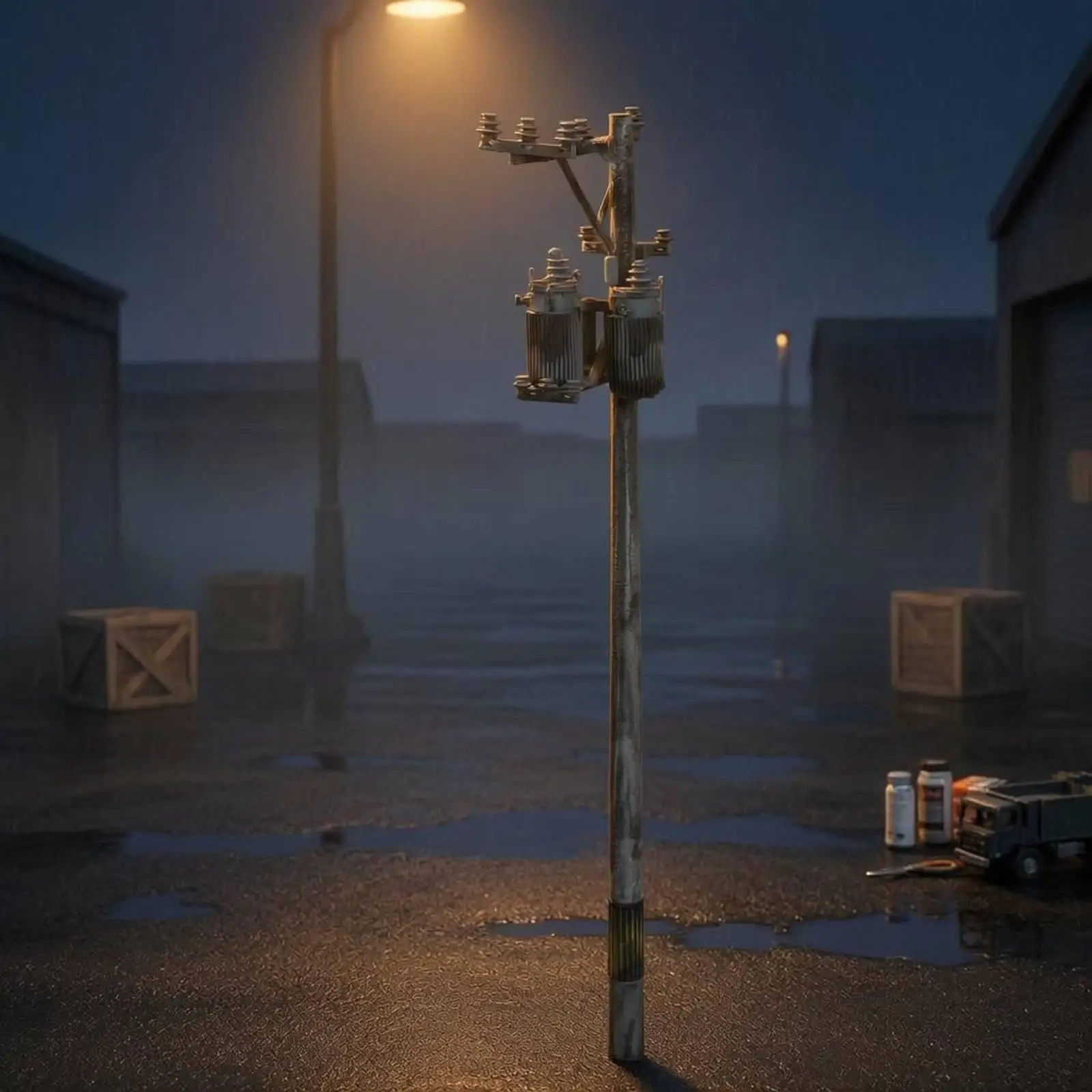 Electrical Pole Model 1:64 Scale Utility Pole Miniature Resin