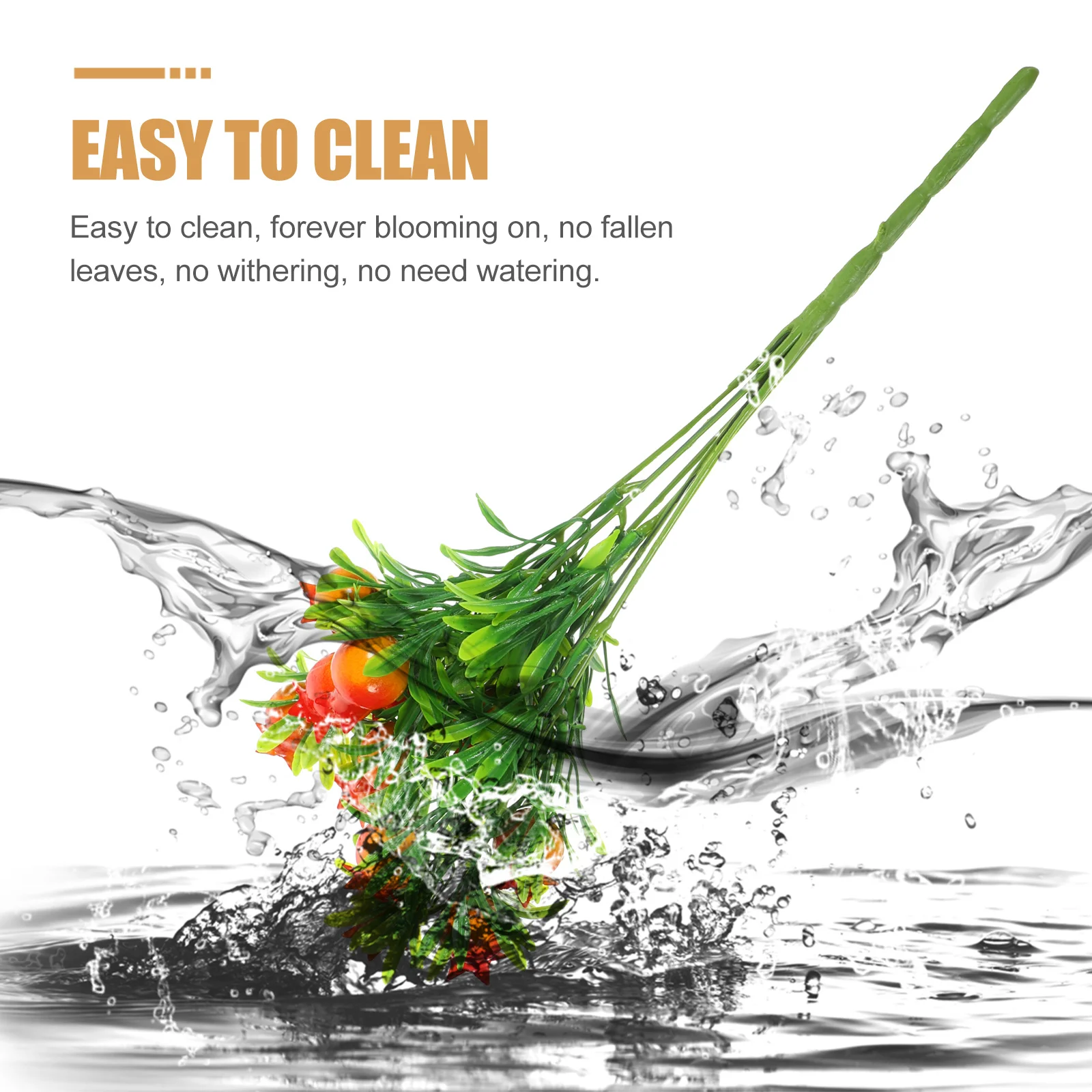 

2Pcs Fake Fruit Bouquet Realistic Artificial Fruits Bunch Home Desktop Office Decoration Vivid Look Faux Fruits