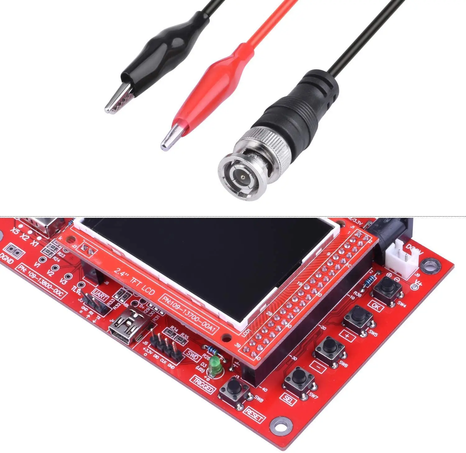 DSO138 Digital Oscilloscope DIY Kit 2.4inch TFT Digital Oscilloscope Kit DIY Parts 1Msps Electronic Learning Set