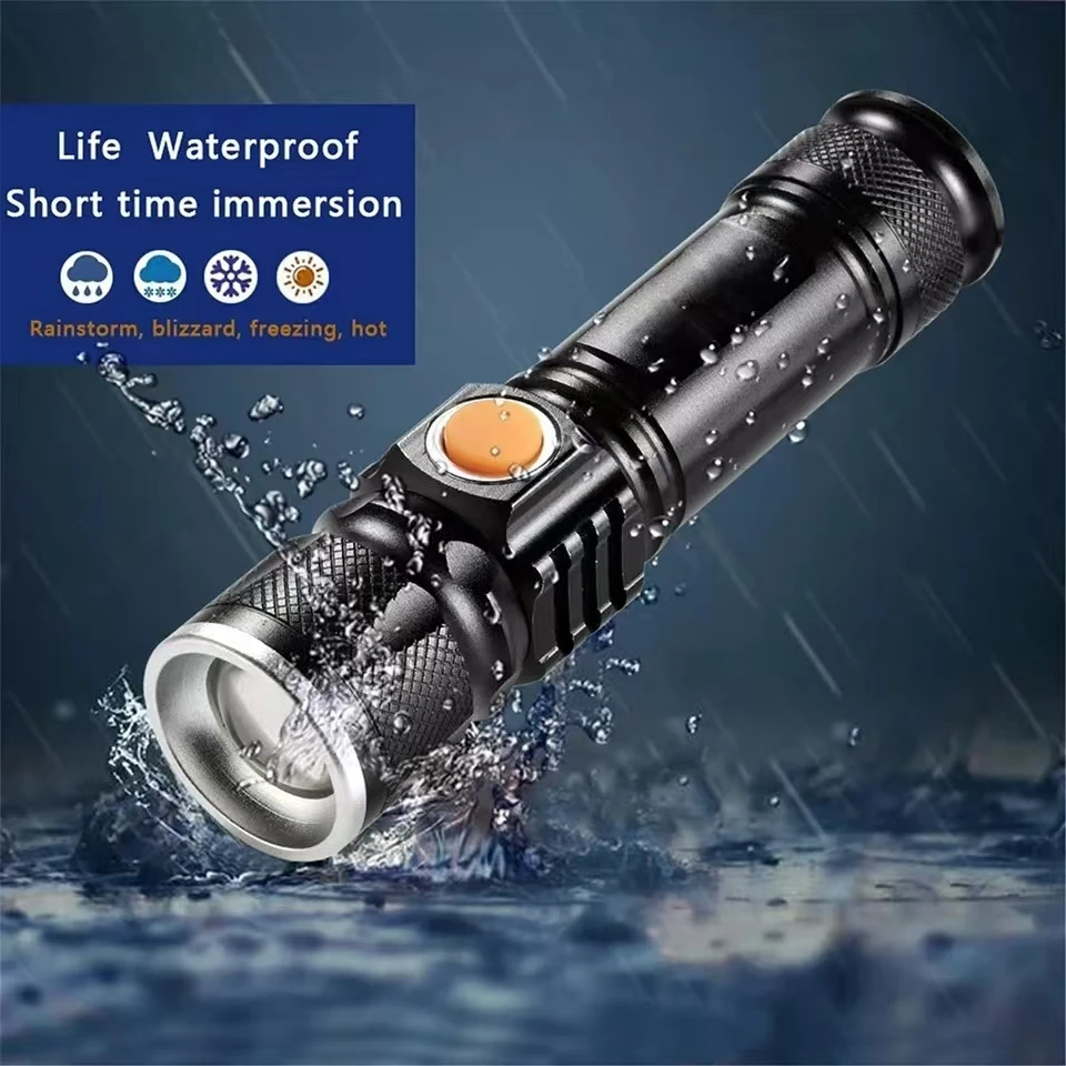 Rechargeable Light Lanterna Portable Rechargeable Led Lamp High Power Led Flashlight Fishing Camping Work Powerful Lamps Usb