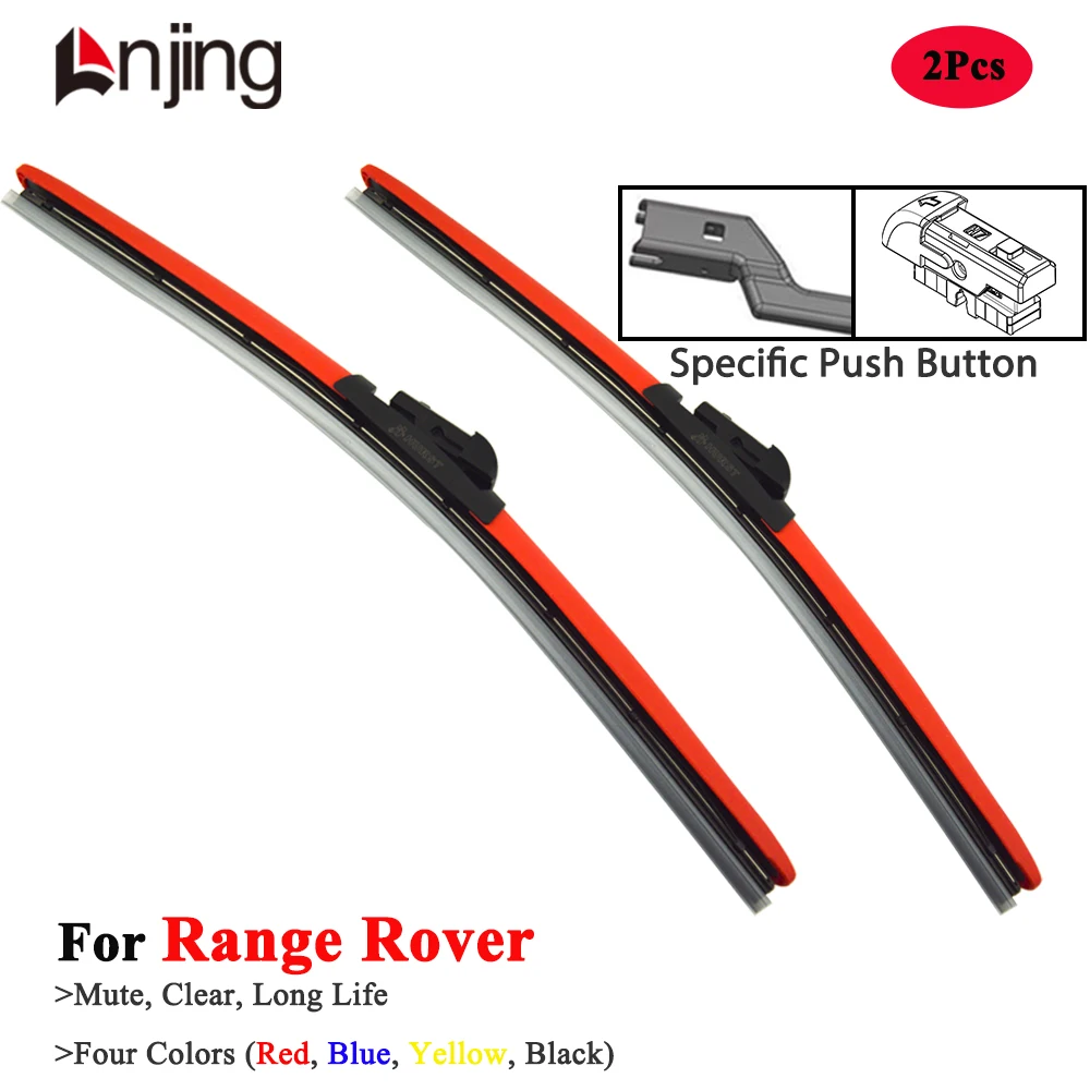 

LNJING Colorful Hybrid Wiper Blades For Range Rover L312 L405 L460 1994 1996 2002 2010 2017 2019 2022 2023 2024 Car Accessories