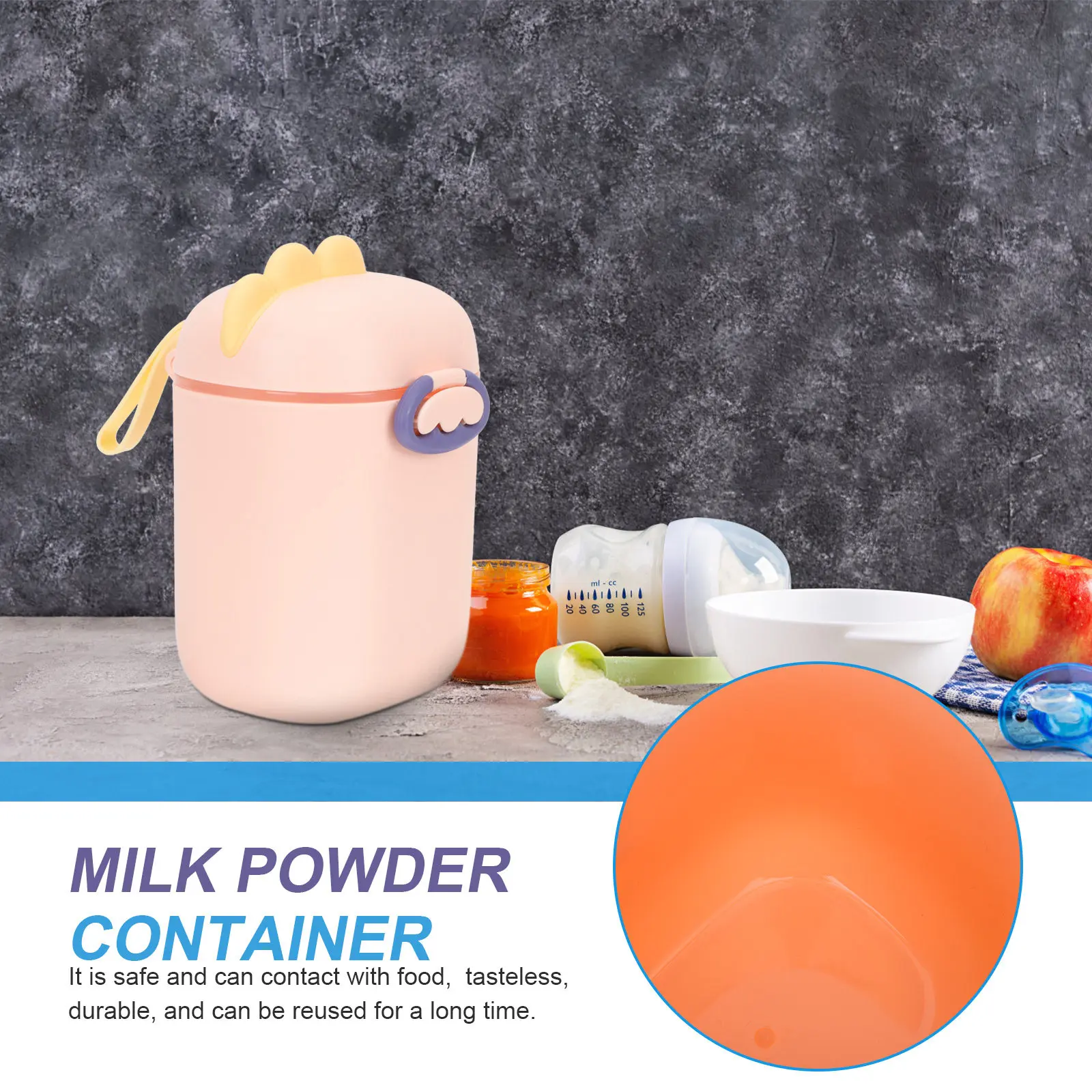 400Ml Portable Milk Powder Storage Container with Scoop Sealed Easy Clean Detachable Baby Food Box Travel Snack Holder