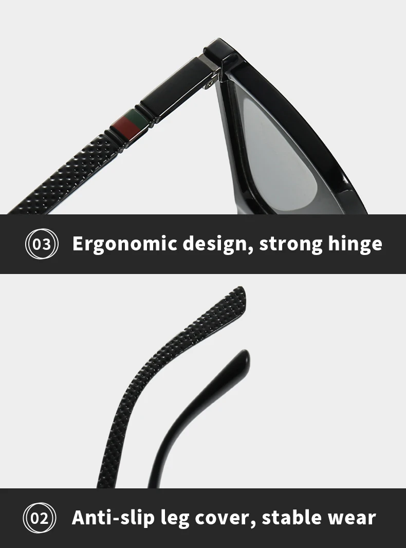 Modische Photochrome Polarisierte Vintage-Sonnenbrille für Männer und Frauen Quadratische Markendesigner-Sonnenbrille Herren Fahr- und Angelbrille – Detail 13