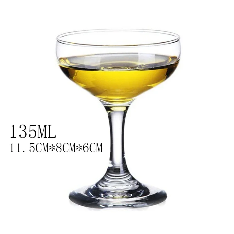 6PCS Glass Cup Tower Wedding Props Decoration Champagne Wine Cup Home Party Decor 135ML Bar Wine Cocktail Glass