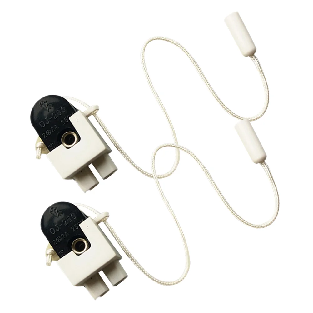 2 Pcs Fan Pendant Lights Cord- Operated Switch Metallic Line Electric Ceiling Fittings Wall Lamp Accessories Glass