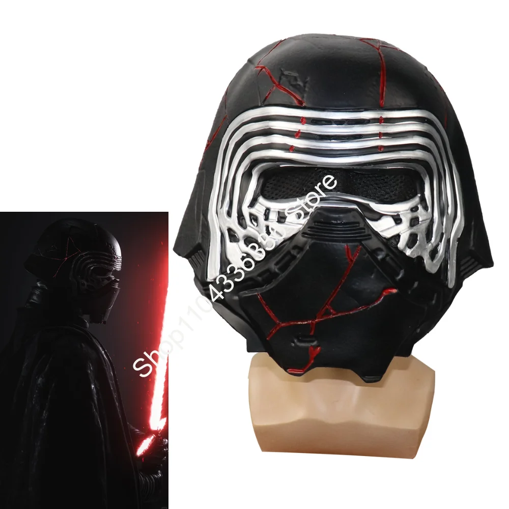 

SW Jedi Knights Kylo Ren Cosplay Costume with Helmet Mask Halloween Masquerade Dress Up Carnival Party Outfits for Men Woman