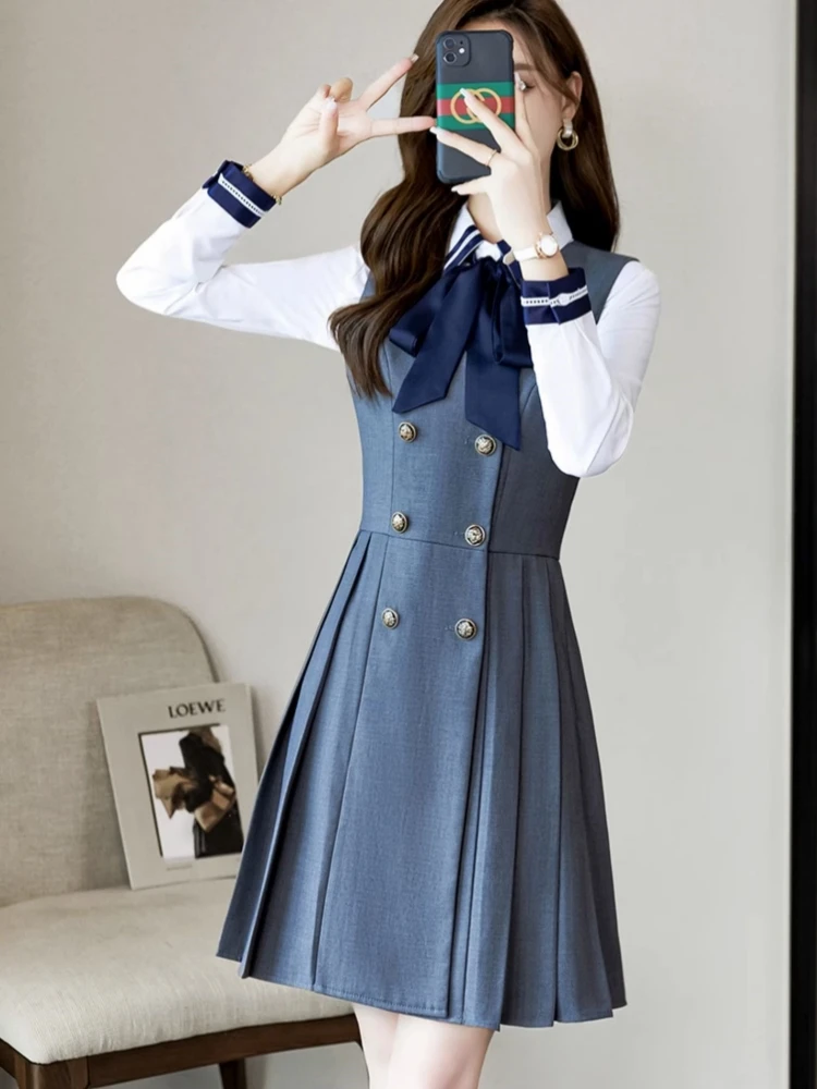 Set uniforme per insegnante di scuola materna autunno inverno Abito professionale da donna Abito da lavoro stile scolastico