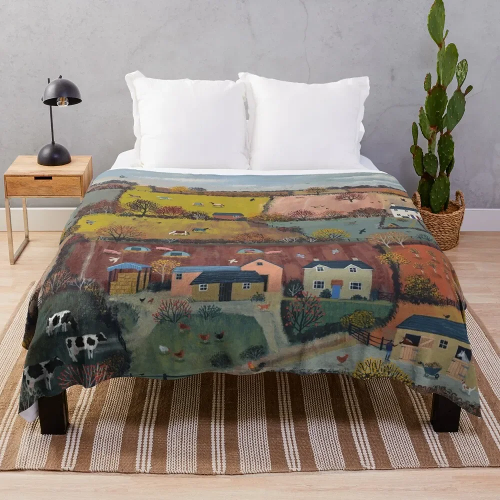 

Autumn Farm Throw Blanket Versatile Cozy Throw Blanket for All Occasions