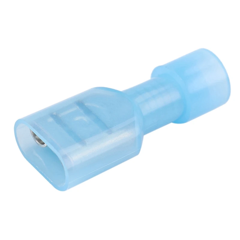 ¡Promoción! 300 Uds hembra y macho terminales de cable completamente aislados conector conectores de pala de nailon azul