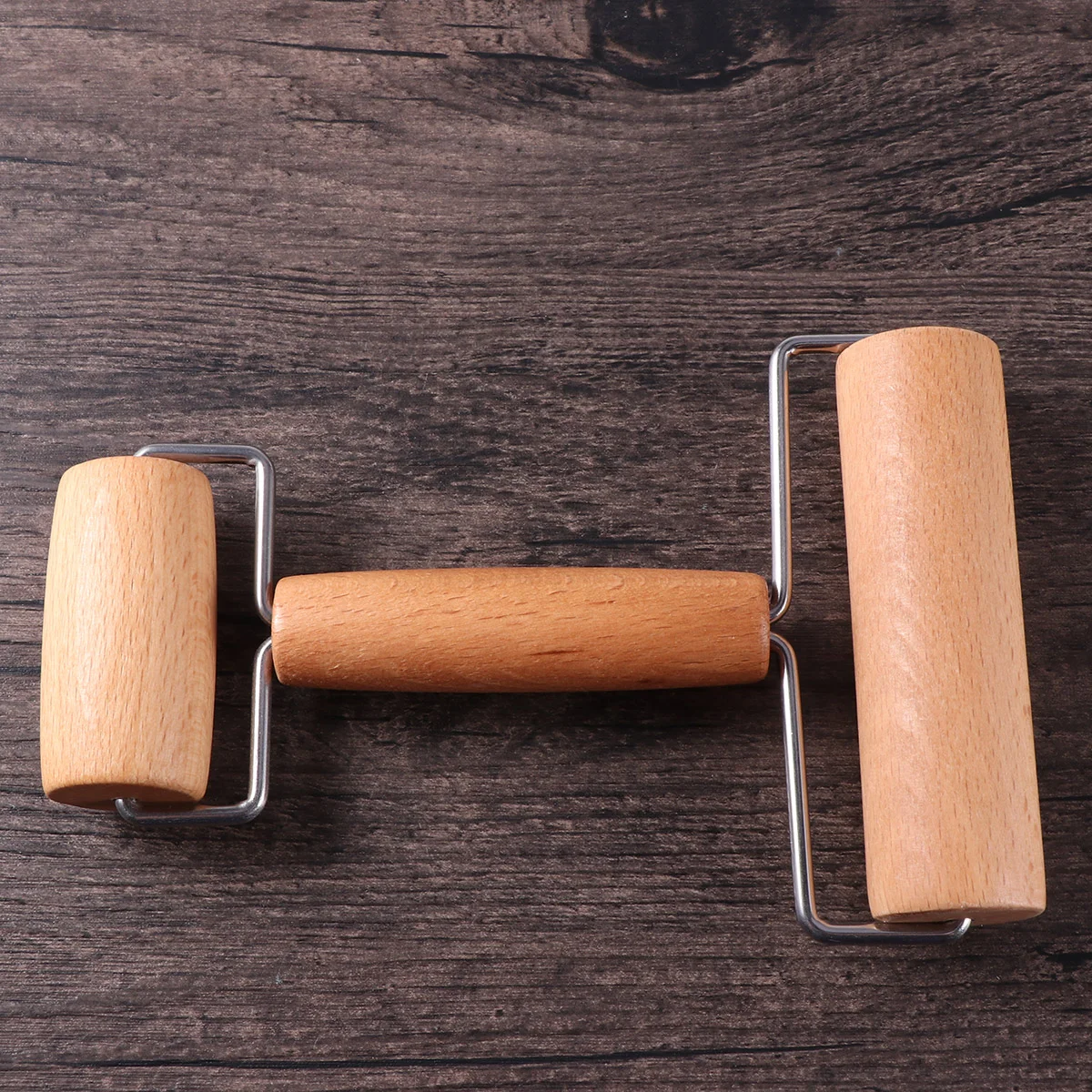 

French Rolling Pin Solid Wood T-shaped Flour Stick Pressing Pasta Biscuit Child Cookie Dough Roller