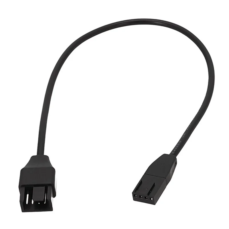 AT87-2Pcs Cooling Fan Extension Cable Computer Cooling Fan PWM Temperature Control 4-Pin Extension Cable Fan Extension Cable