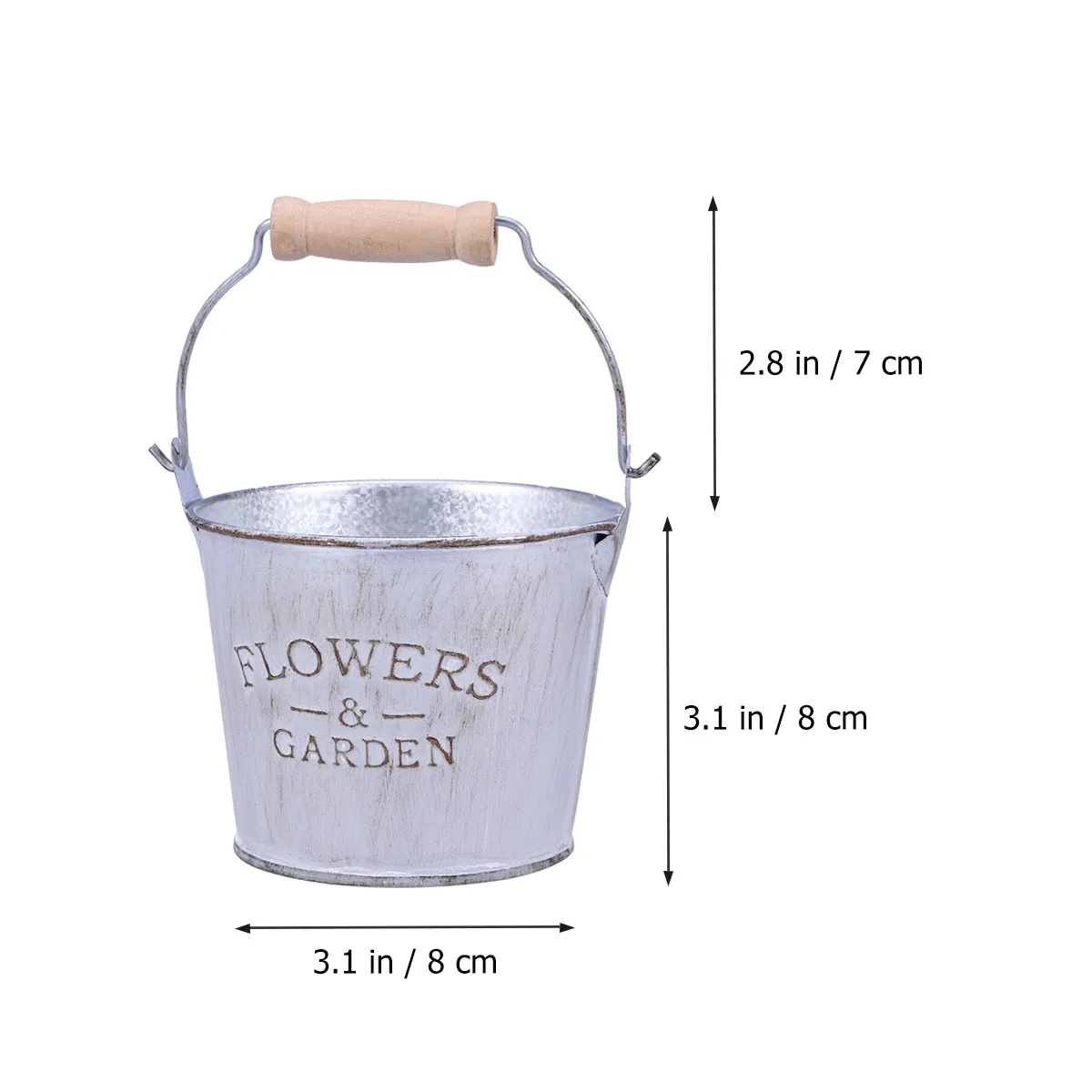Classic Finish Iron Flower Bucket Creative Home Garden Decoration Balcony Flowerpot Country Charm Flower Bucket