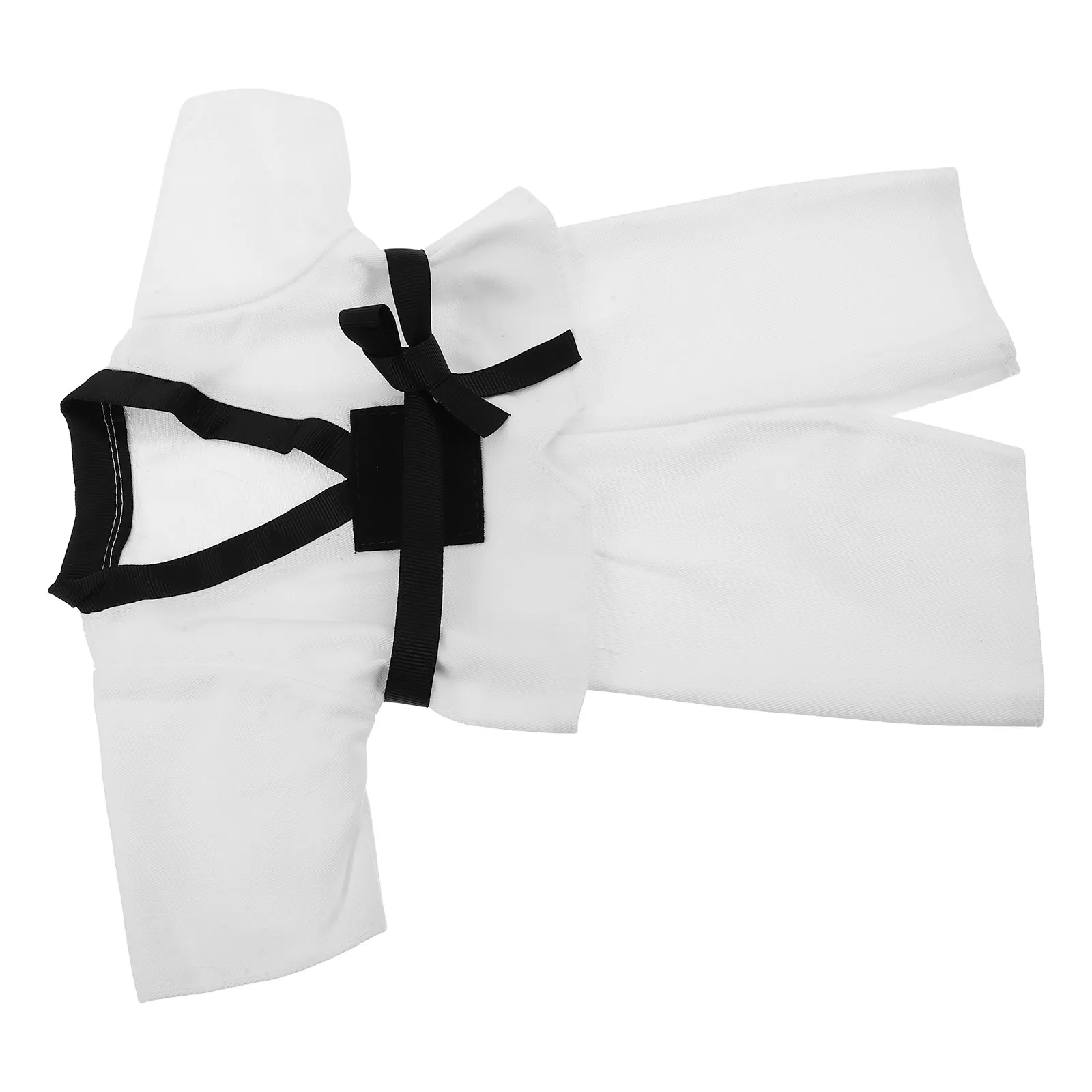 

1Set Martial Arts Uniform for Stuffed Bears White Karate Outfit with Belt Fits 10-12 Inch Taekwondo Bear Costume Role Play