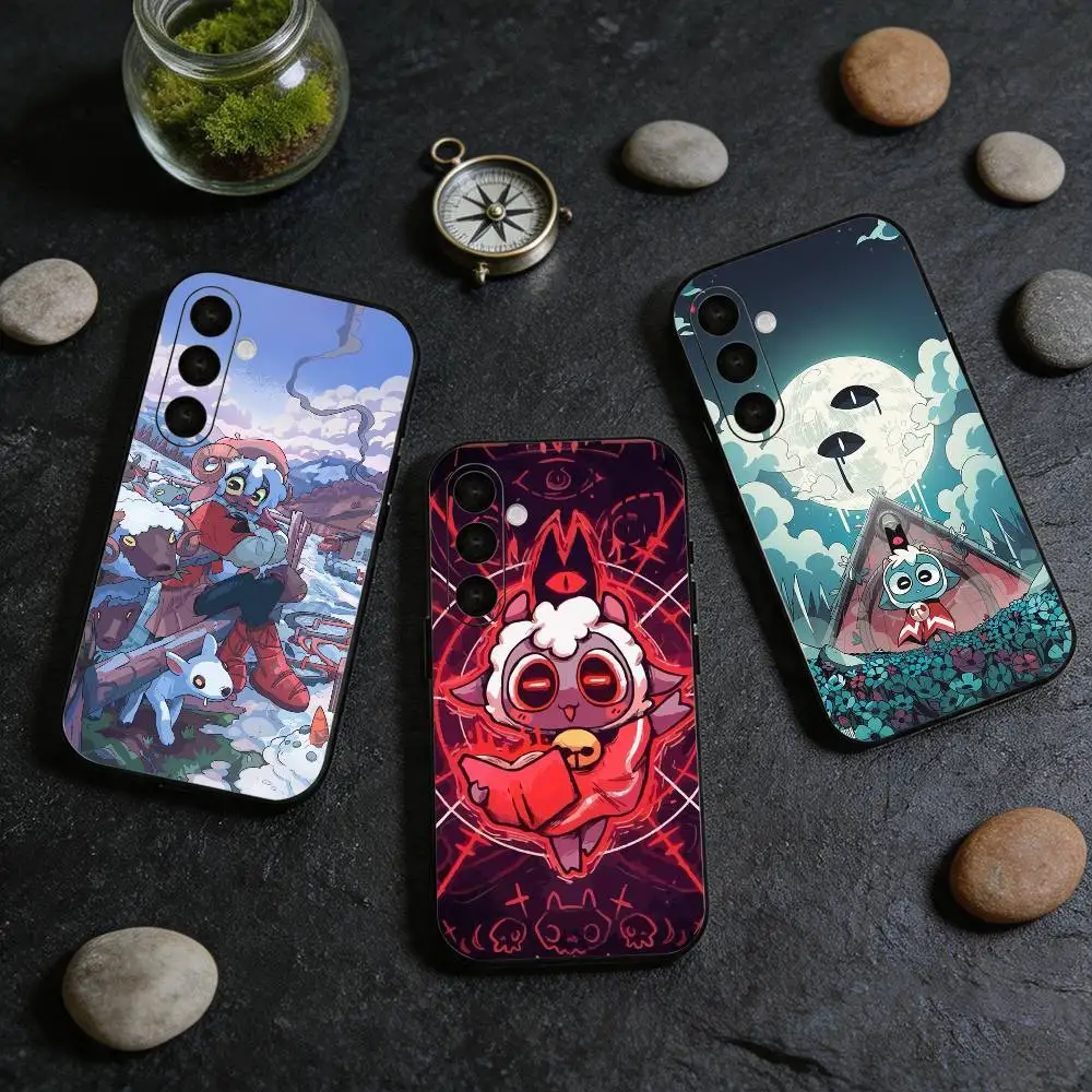 Game C-Cult of the Lamb  Anti-drop Black Soft Silicone Case For Samsung Galaxy A73 A72 A71 A53 A52 A51