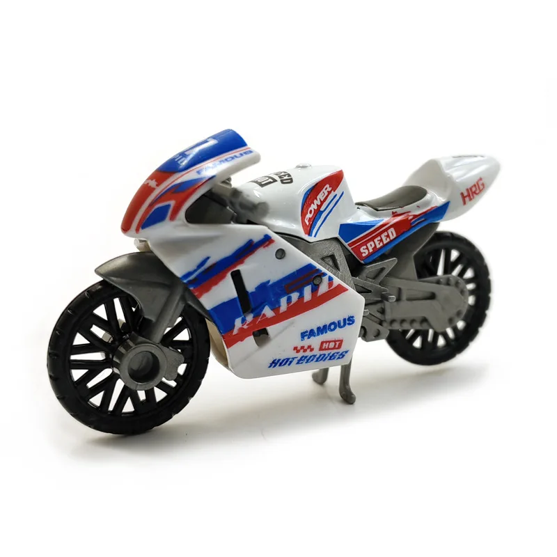 Simulation Cartoon Mini Motorcycle Racing Alloy Car Model Children's Motorcycle Toys Pinchers Toy Car Ornaments Keychain