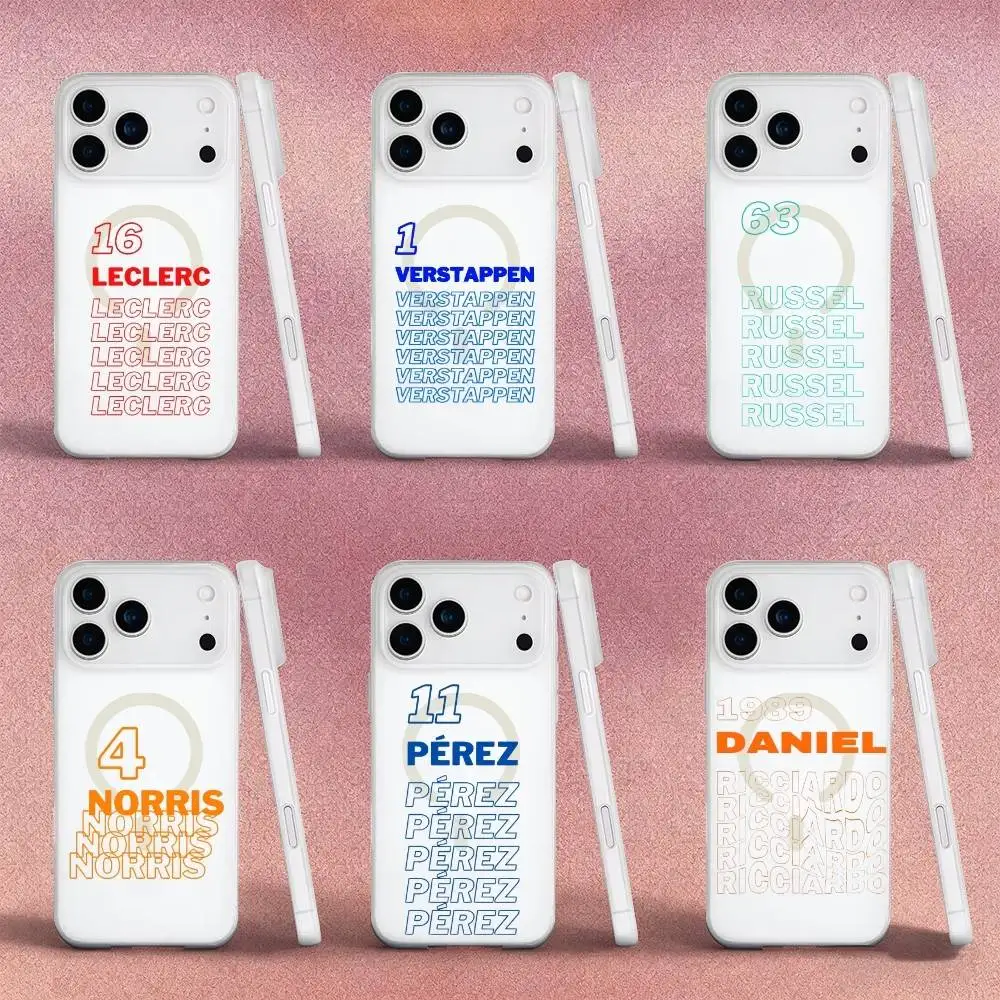 

F-F1 Numbers Drivers Racing 16 Phone Case For iPhone 17,16,15,14,13,12,X,XS,Pro,Max,Plus,E,Air,Mini with Magsafe Magnetic Liquid