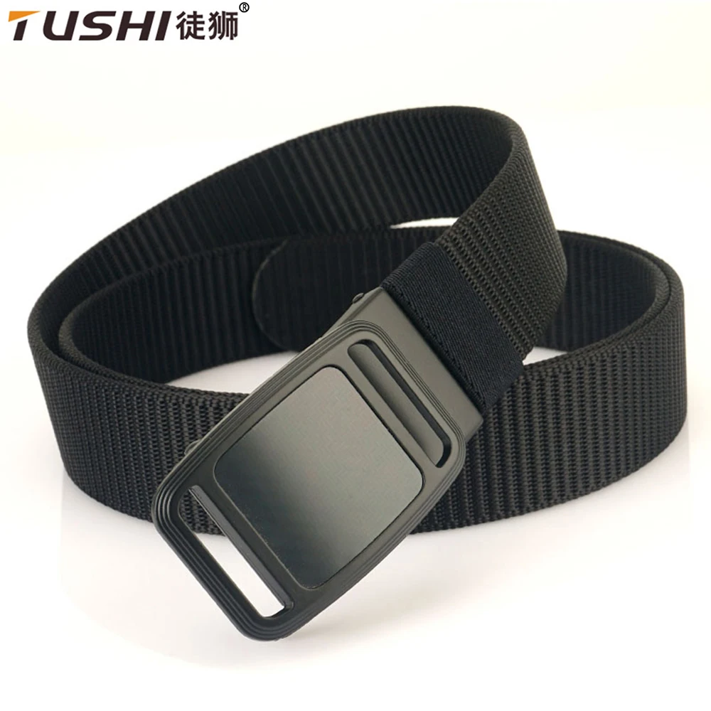 

TUSHI New Tactical Belt Nylon Military Army belt Outdoor Metal Buckle Police Heavy Duty men's Training Hunting Belt