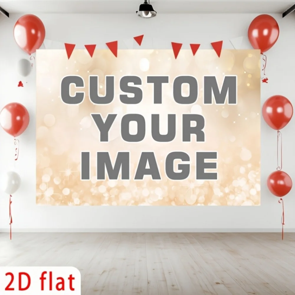Décoration murale photo personnalisable, bannière d'image personnalisée pour anniversaire, mariage, remise de diplôme, fournitures de fête intérieures et extérieures