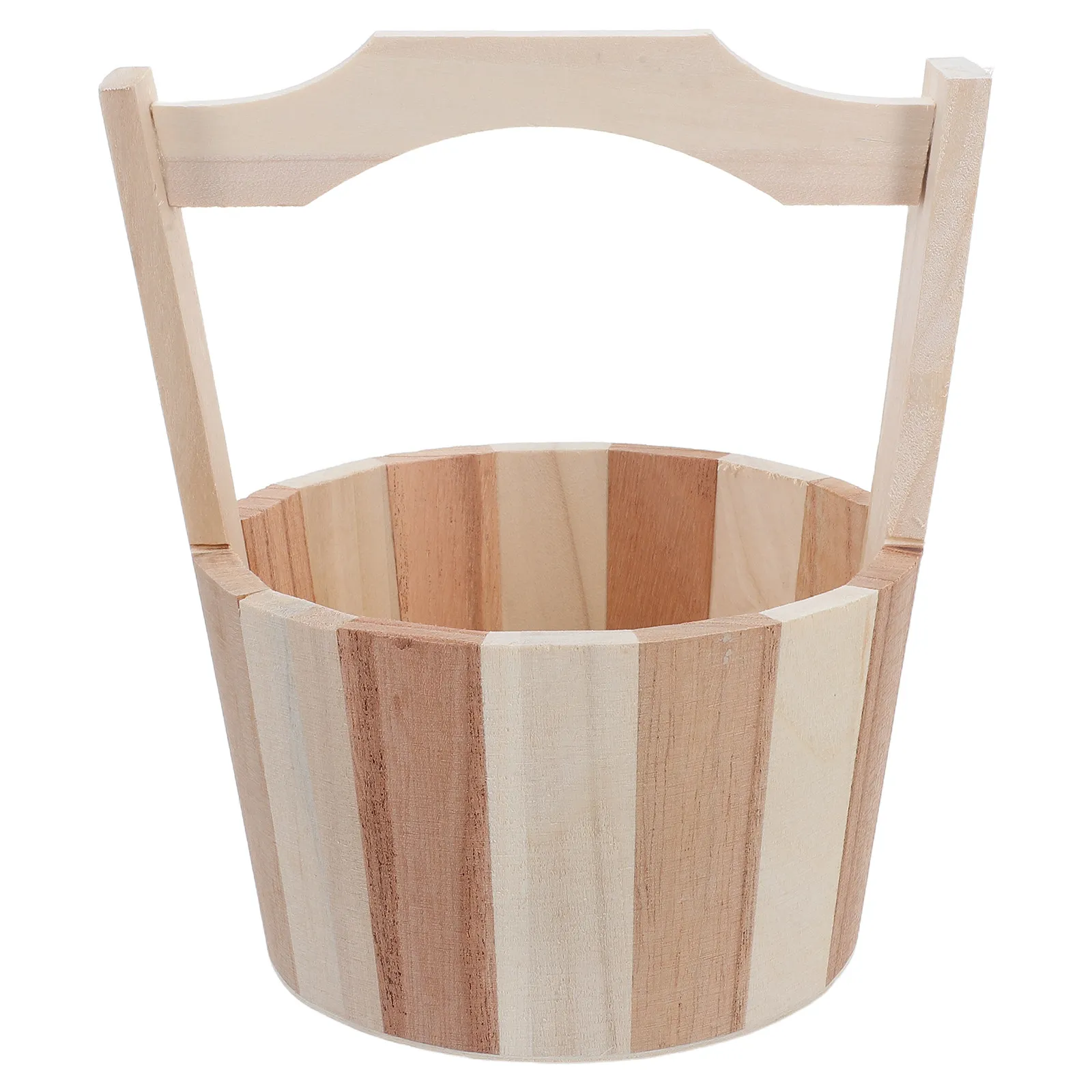 

Wooden Sauna Bucket Small Natural Wood Bath Container for Spa Salt Storage Sauna Accessory Kit Wooden Bucket Bath Salt Container