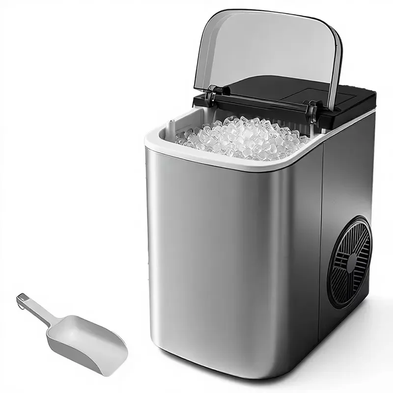 STLF Portable countertop ice machine, self-cleaning electric bullet type ice machine, suitable for family hotels