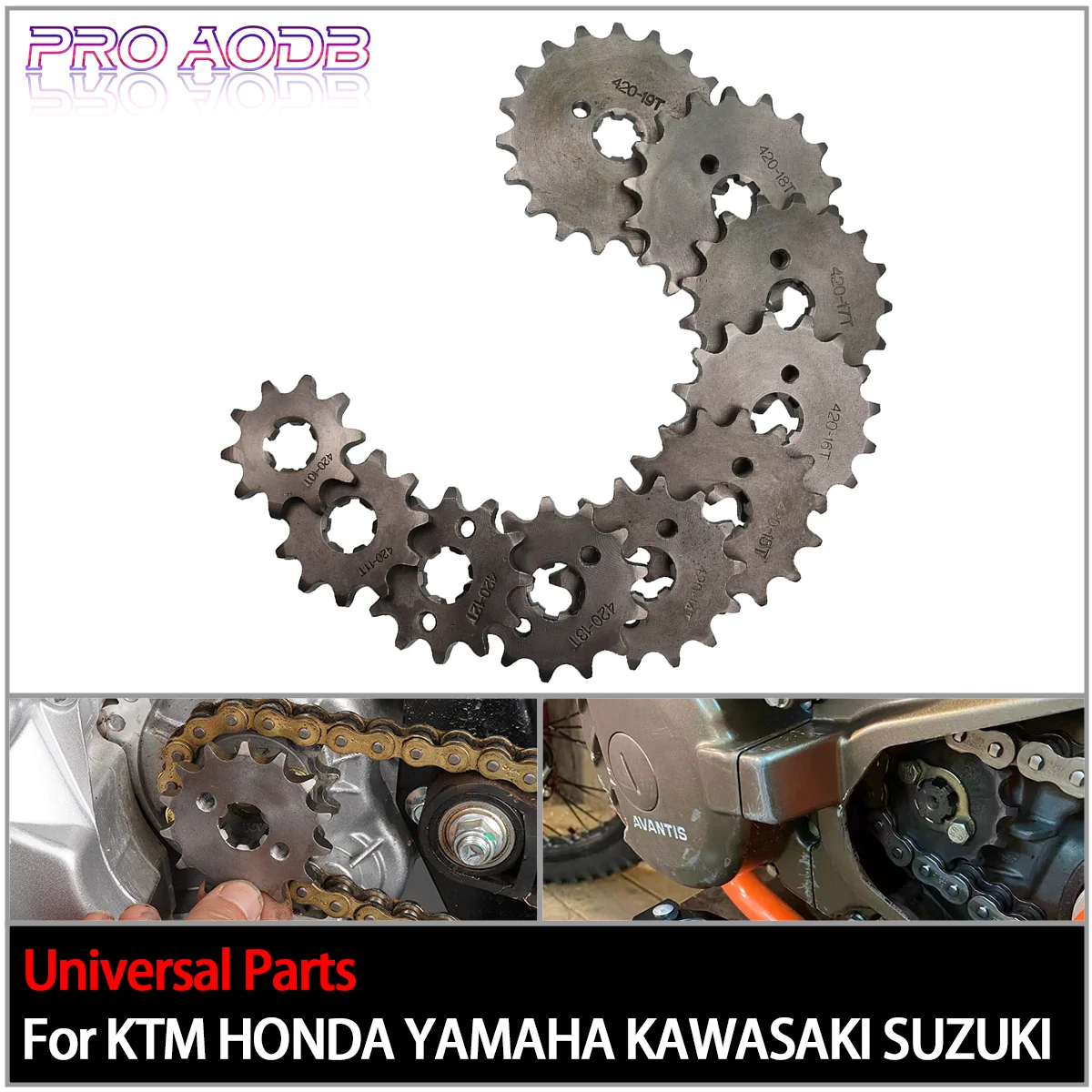 

20 10/12/13/14/15/16/17/18/19 Tooth Front Engine Sprocket 17mm For 70cc 110cc 125cc Pit Dirt Bike Replacement Accessories