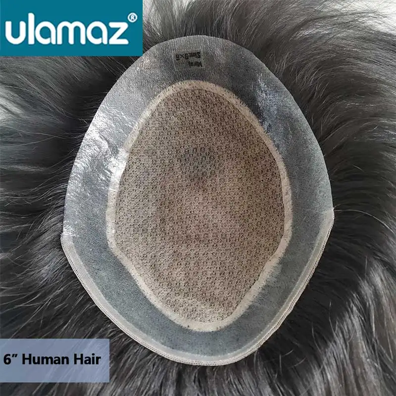 Toupee de seda masculino, prótese capilar, peruca invisível, pele ao redor do sistema capilar, peruca masculina, cabelo humano, cabelo humano