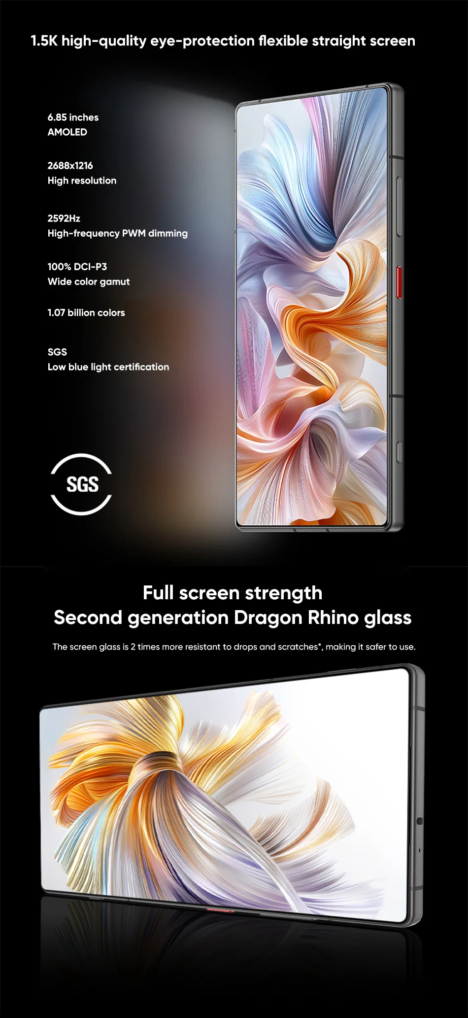 Global Version Nubia Z70 Ultra Smartphone 5G 6.85'' 144Hz Full Display Camera 6150mAh Battery IP68 Waterproof NFC