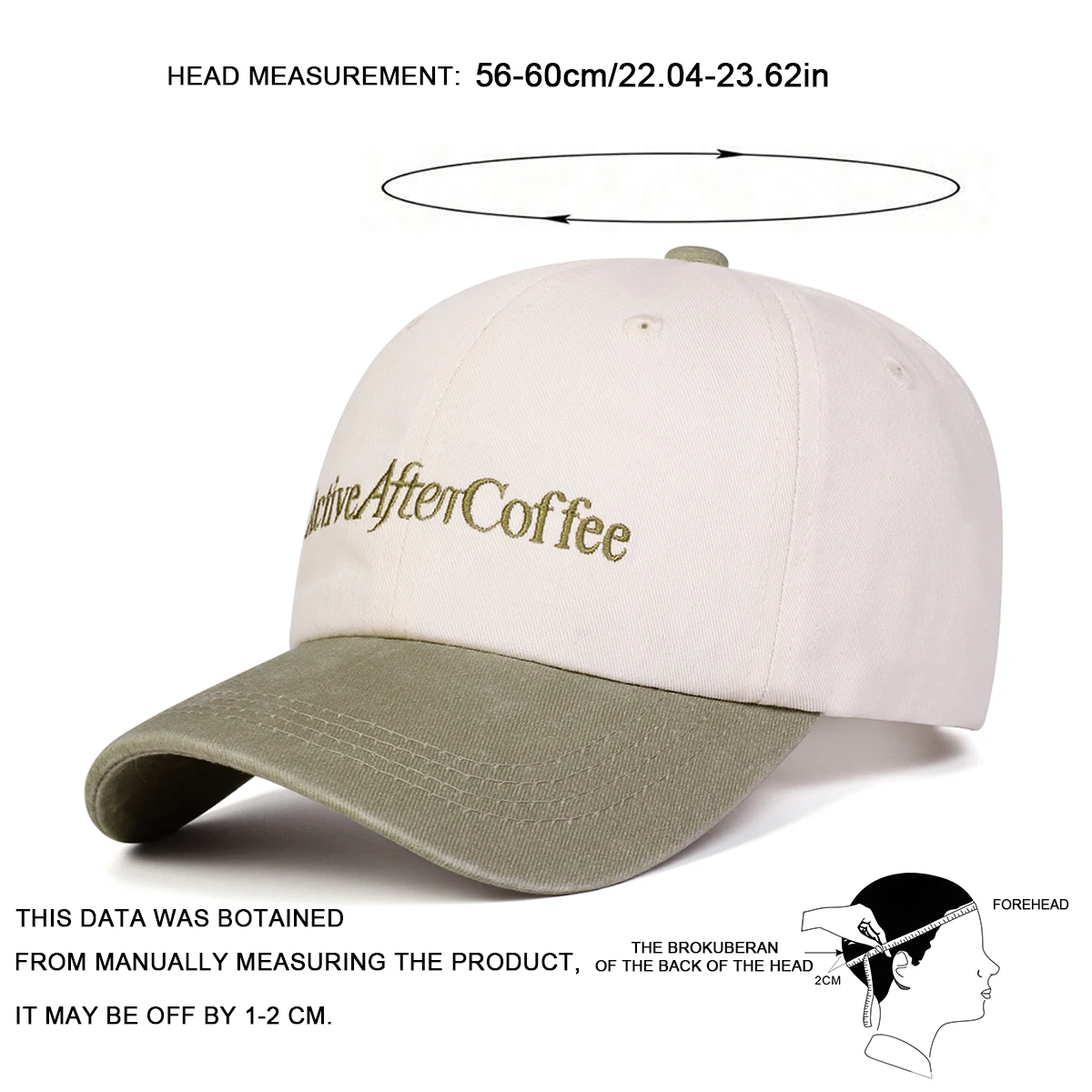 Unisex ACTIVE AFTER COFFEE Letter Embroidery Baseball Caps Spring Autumn Outdoor Adjustable Casual Hats Sunscreen Hat Sports Cap