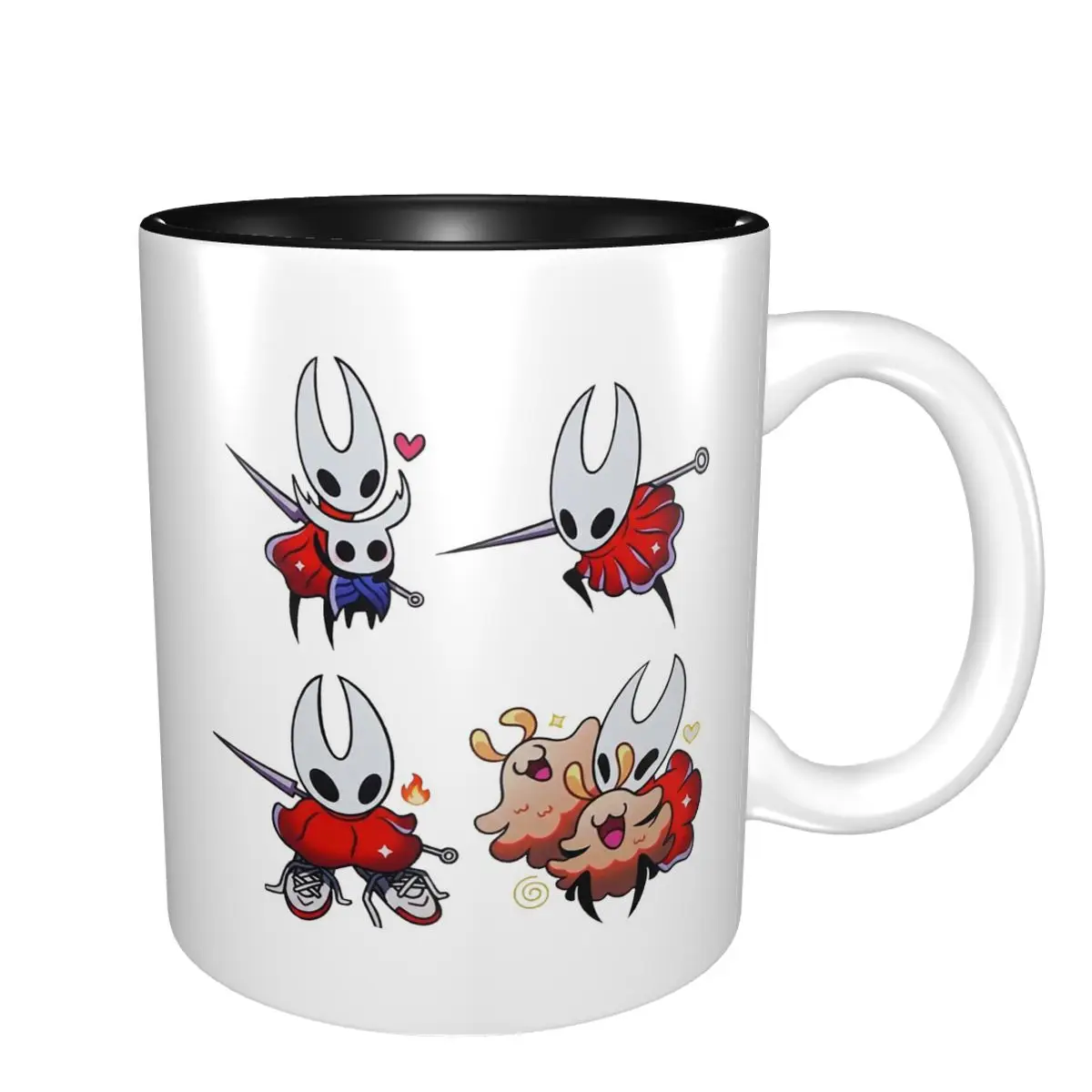Cute Knight Chibi Adorable Action Character Set Mug Funny Ceramic Coffee Cups Tea Mugs Milk Cup Drinkware Gifts for Friends