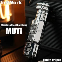 MUYI Stainless Steel Polishing Push Slider Cool Fidgets EDC Fidget Anxiety Toys Heavy Fidget Spinner