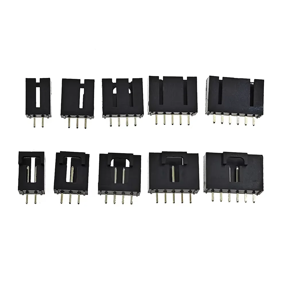 10PCS Dupont Connector MX2.54 Enkele Rij Met Gesp 2.54MM Rechte Pin Header Gebogen Pin Header 2P 3P 4P 5P 6Pin
