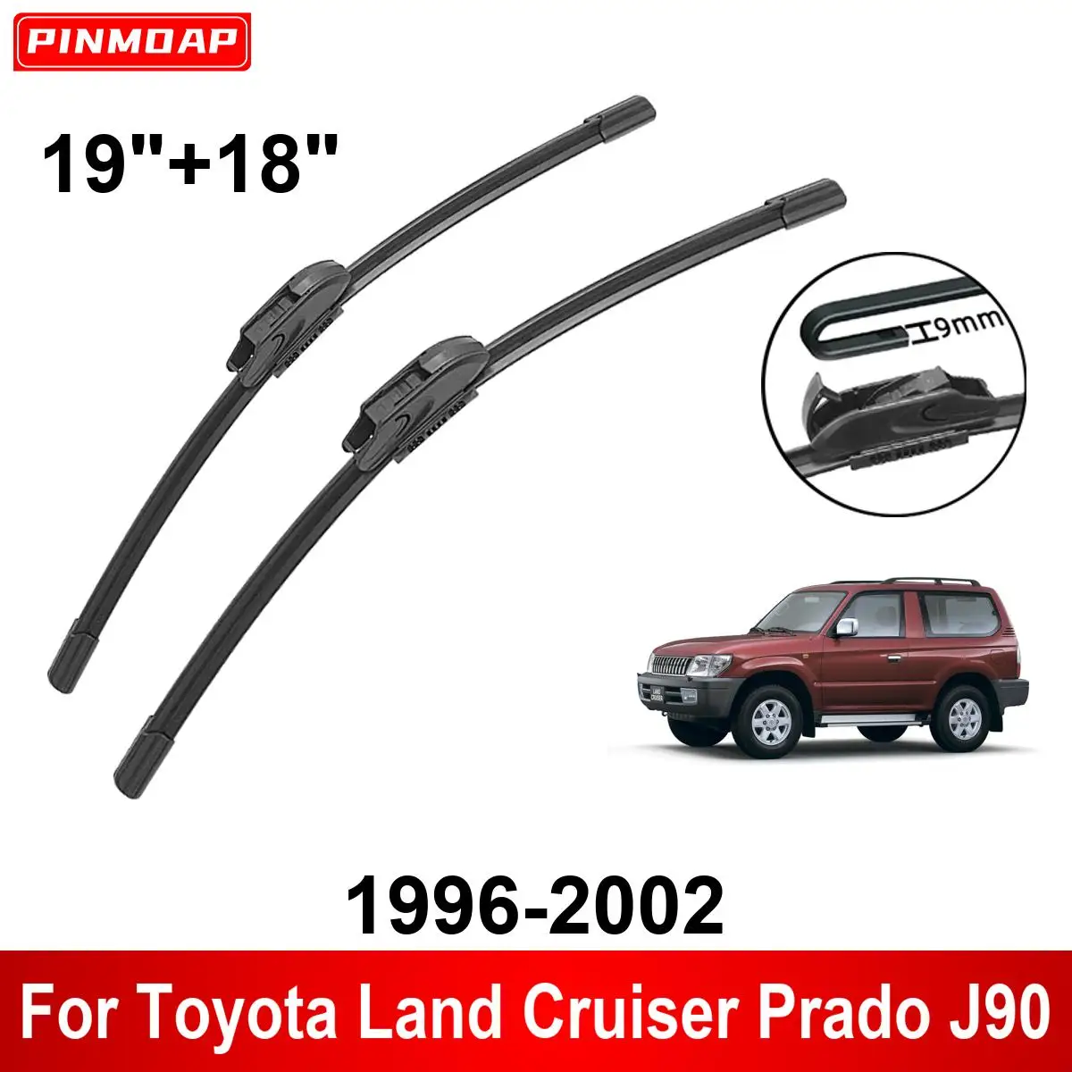 

Автомобильный дворник для Toyota Land Cruiser Prado J90 1996-2002 19 "+ 18" передние и задние щетки стеклоочистителя, аксессуары для резаков 2001 2002