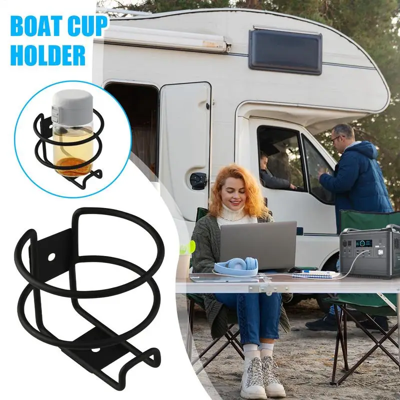 

Boat Bottle Holder Metal Boat Bottle Organizer Rack Non-Slip Easy To Install Cup Storage Rack For Marine Trailer Truck Car RV