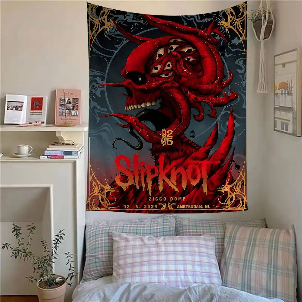 heavy metal band S-slipknotS popular Colorful Tapestry Wall Hanging Bohemian Wall Tapestries Mandala Wall Art Decor