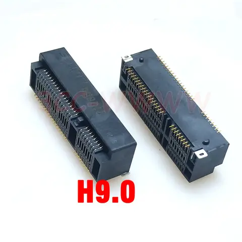 1-10 pz MINI PCIE Msata Connettore PCI-E Presa Slot 52Pin Titolare Della Carta H9.0 H9.9 Per Notebook Mini PCIE 52P SMT SSD