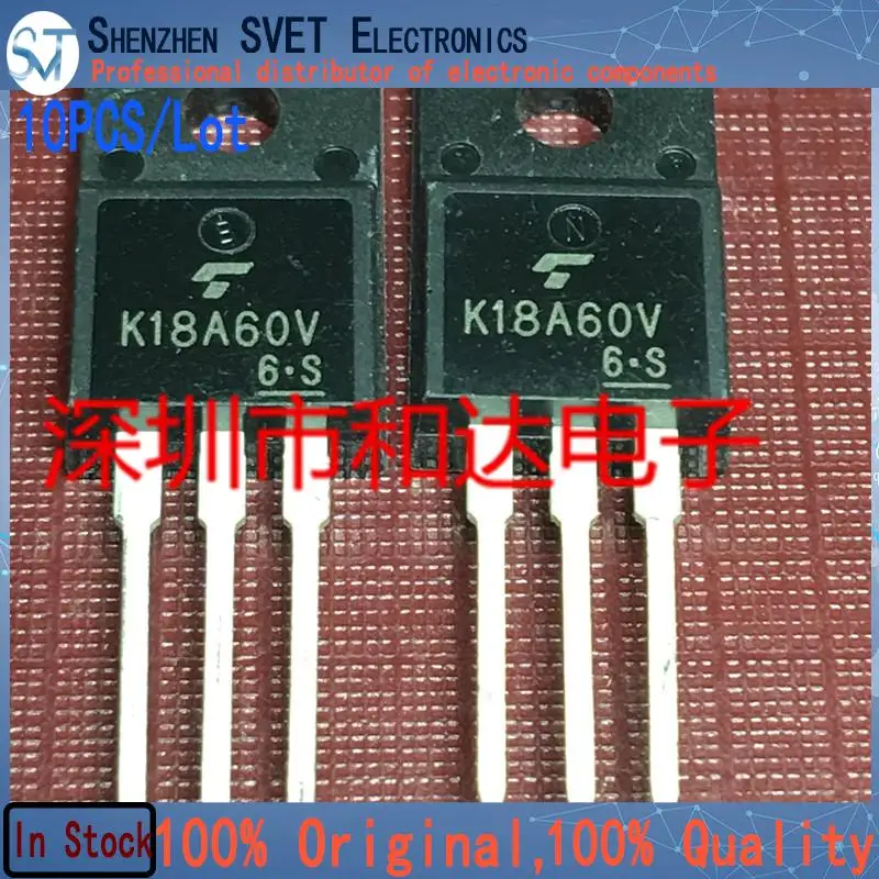 10PCS/Lot TK18A60V K18A60V  MOS TO-220F   Import Original And New 100%Test In Stock