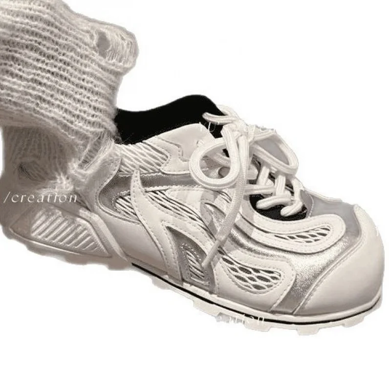 Women's Thick-Soled Dad Sneakers Big Toe Shoes Lightweight Soft Sole Casual Sports Shoes Mesh Breathable Forrest Gump Shoes