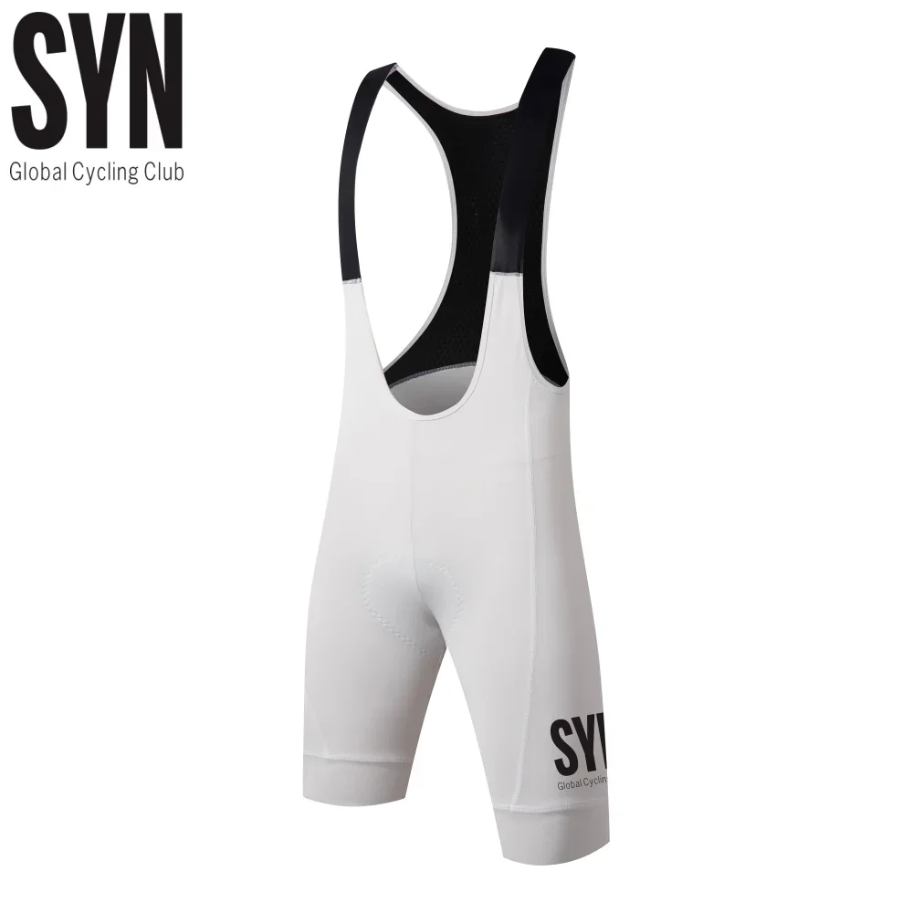 

SYN white Men's Cycling Bib Shorts Top Quality Bicycle Shorts 6 Hours Padded Pro Team MTB Road Tights Bicycle Riding Bib Shorts