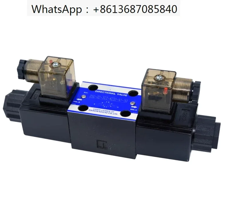 DSG-02 Series Hydraulic Electromagnetic Two-Way Directional Valve Single-head Valve 24VDC 220VAC Solenoid Directional Valve